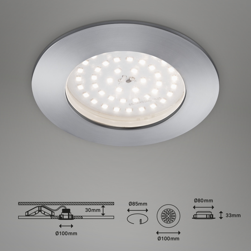 Briloner 7206-019 - LED Bathroom recessed light ATTACH LED/10,5W/230V IP44