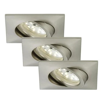 Briloner 7210-032 - SET 3x LED Bathroom recessed light ATTACH LED/5W/230V IP23 chrome