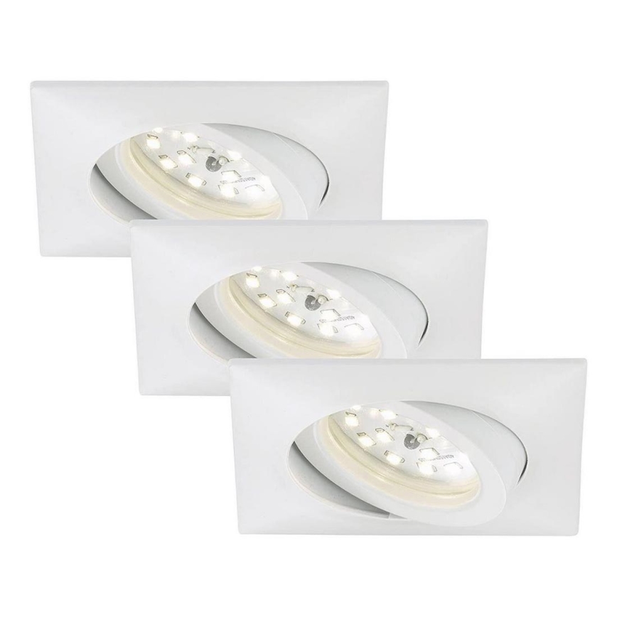 Briloner 7210-036 - SET 3x LED Bathroom recessed light ATTACH LED/5W/230V IP23 white