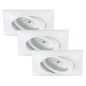 Briloner 7210-036 - SET 3x LED Bathroom recessed light ATTACH LED/5W/230V IP23 white