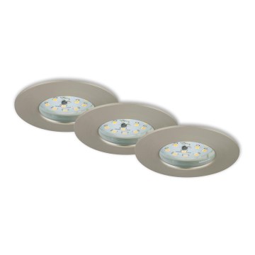 Briloner 7231-032 - SET 3x LED Dimmable bathroom recessed ATTACH light LED/5,5W/230V IP44