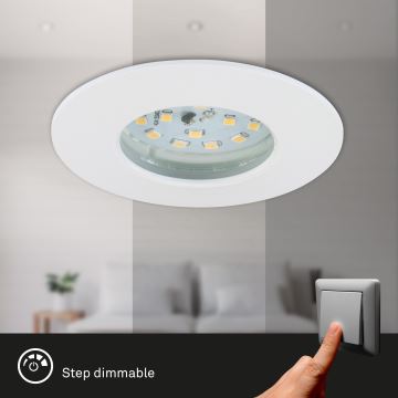 Briloner 7295-016 - LED Dimmable bathroom recessed light ATTACH LED/6,5W/230V IP44