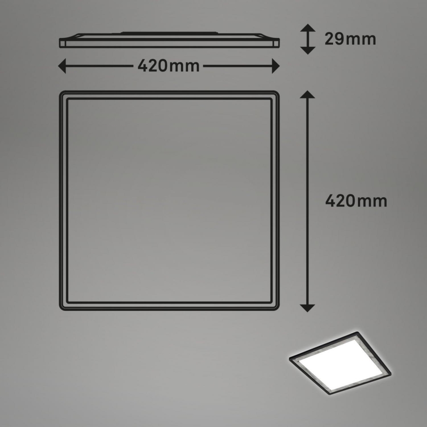 Briloner 7459-414 - LED Dimmable ceiling light SLIM LED/22W/230V 2700-6500K + remote control