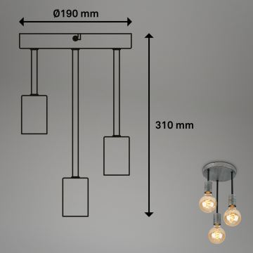 Briloner - Chandelier on a string HENGA 3xE27/60W/230V