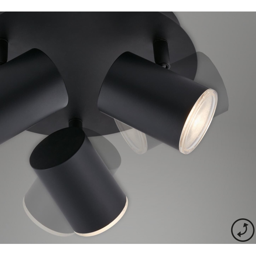 Briloner 10476229 - Bathroom spotlight 3xGU10/5W/230V IP44 black