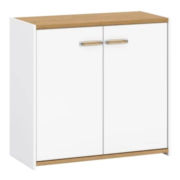 Cabinet ANTHO 85x90 cm white/natural oak