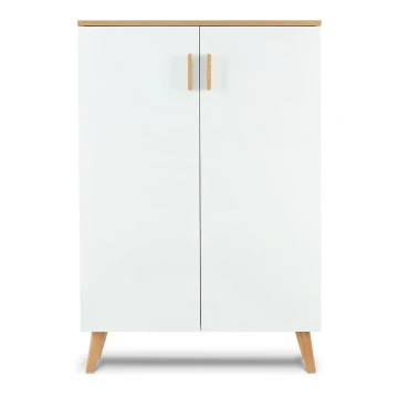 Cabinet FRISK 117x80 cm white/natural oak