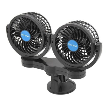 Car fan with a suction cup 7W/12V black