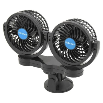 Car fan with a suction cup 7W/12V black