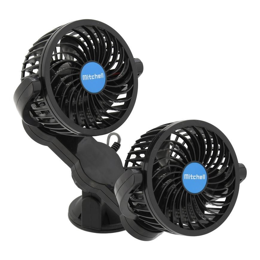 Car fan with a suction cup 7W/12V black