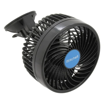 Car fan with a suction cup 9W/12V black