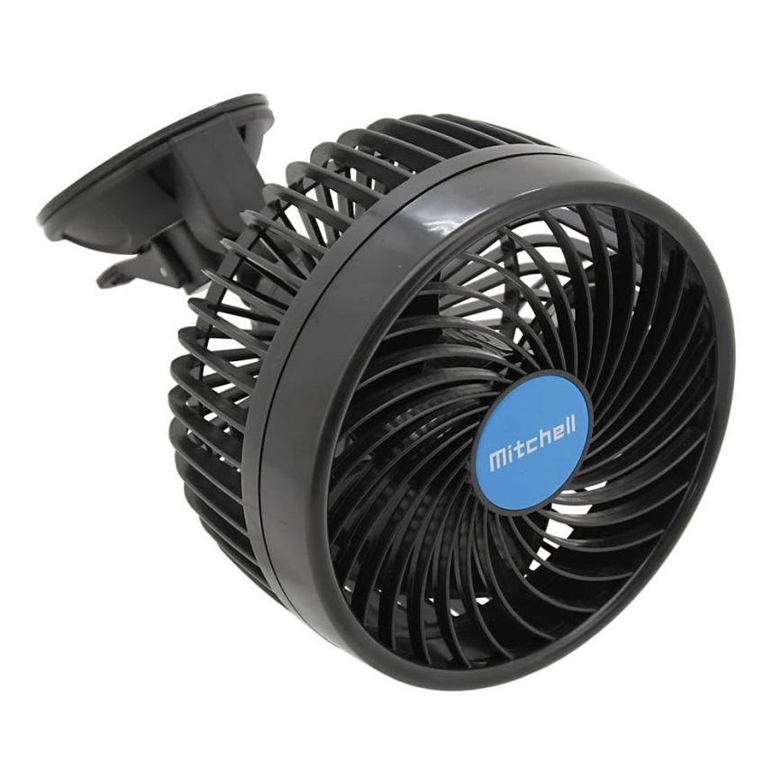 Car fan with a suction cup 9W/12V black