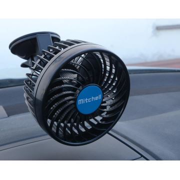 Car fan with a suction cup 9W/12V black