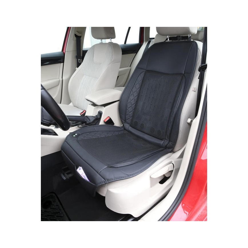 Car seat cover with ventilation 10W/12V black