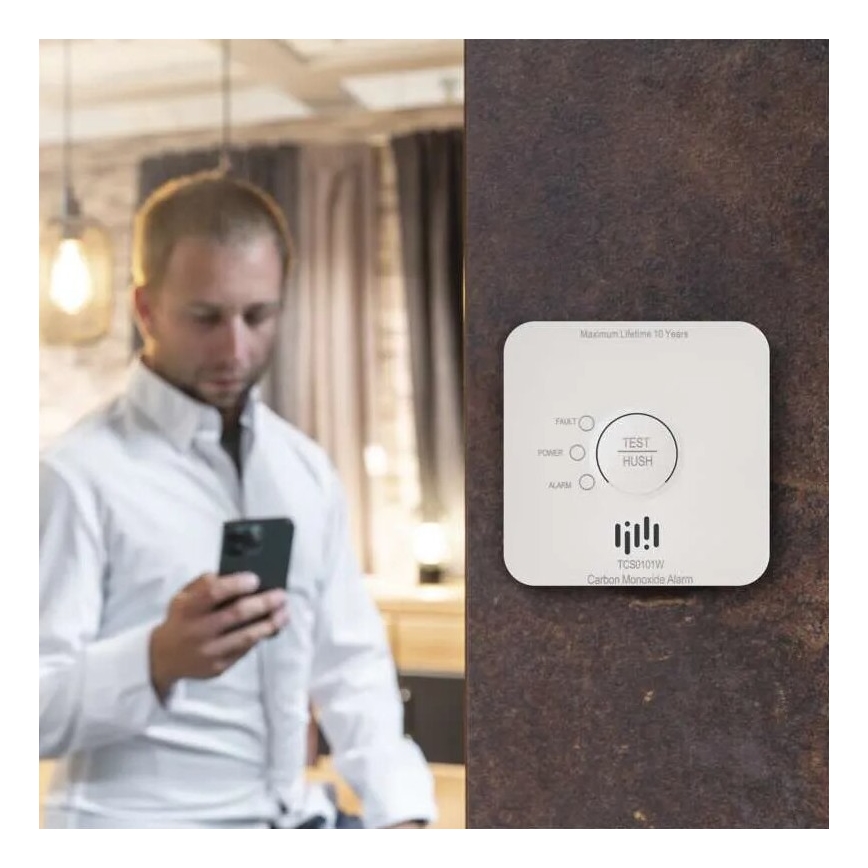 Carbon monoxide detector GoSmart 2xAA Wi-Fi Tuya