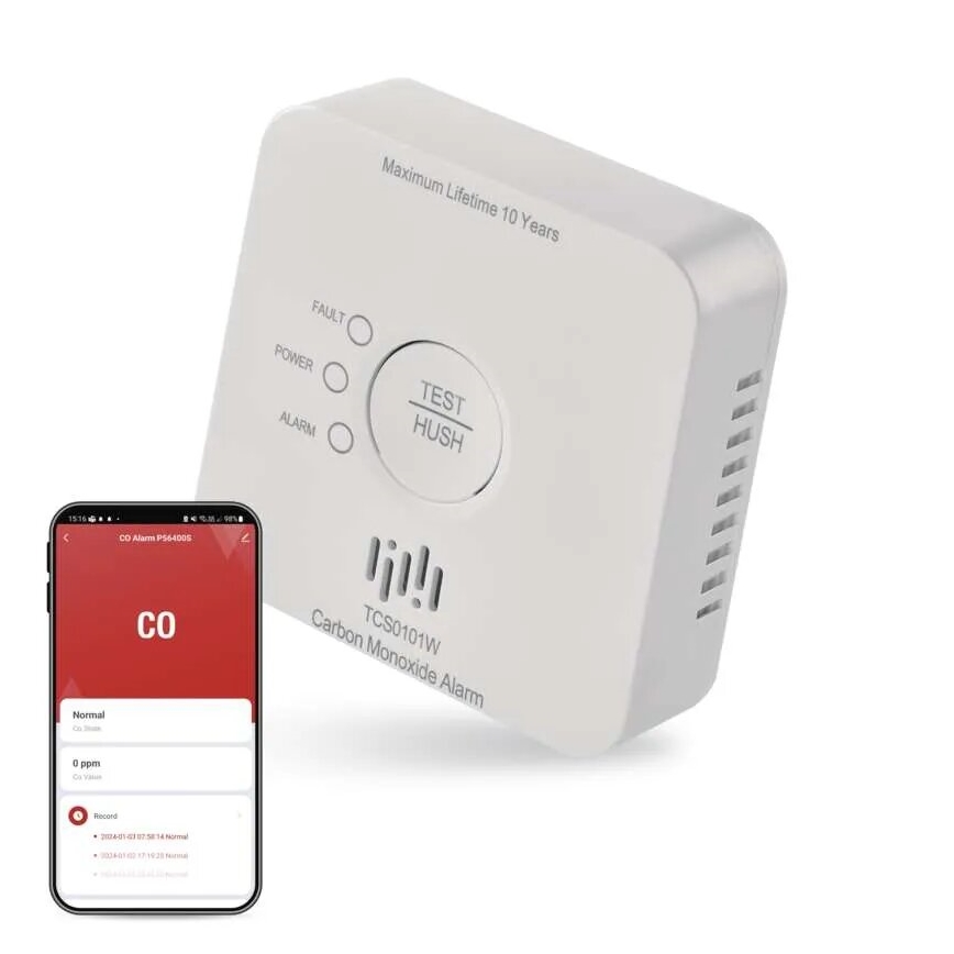 Carbon monoxide detector GoSmart 2xAA Wi-Fi Tuya