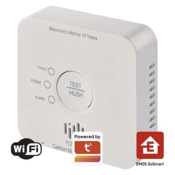 Carbon monoxide detector GoSmart 2xAA Wi-Fi Tuya