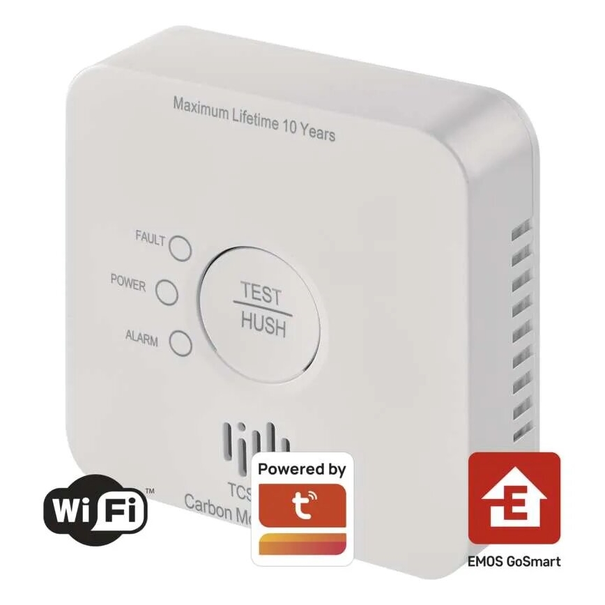 Carbon monoxide detector GoSmart 2xAA Wi-Fi Tuya