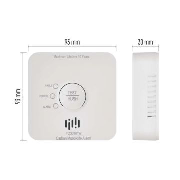 Carbon monoxide detector GoSmart 2xAA Wi-Fi Tuya