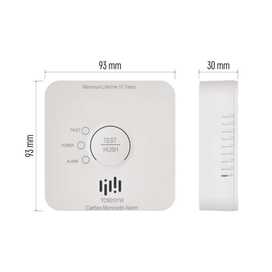 Carbon monoxide detector GoSmart 2xAA Wi-Fi Tuya