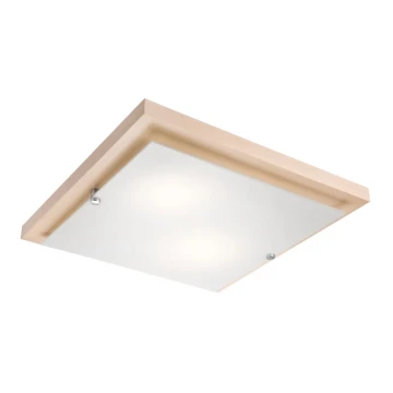 Ceiling light 2xE27/60W/230V beech - FSC certified