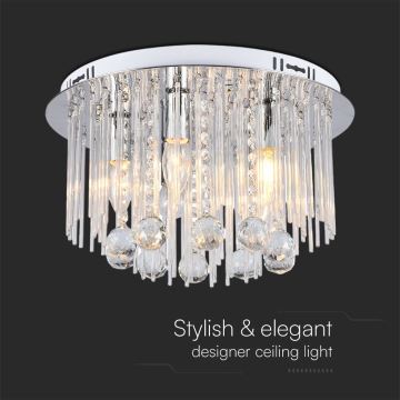 Ceiling light 5xE14/40W/230V d. 24 cm