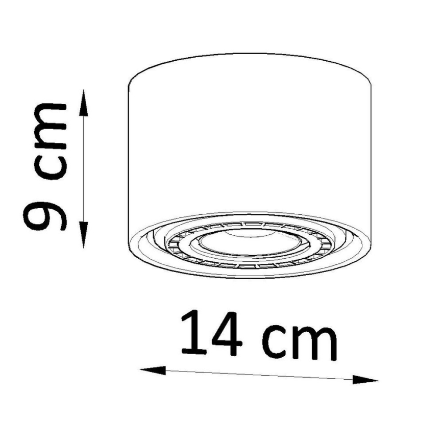 Ceiling light BASIC AR111 1xGU10/40W/230V concrete