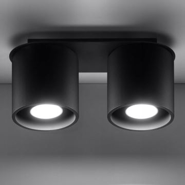 Ceiling light CREEP 2xGU10/25W/230V black