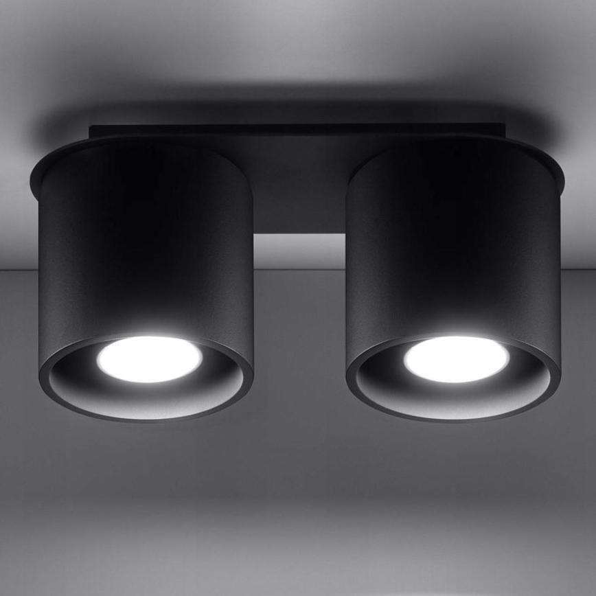 Ceiling light CREEP 2xGU10/25W/230V black