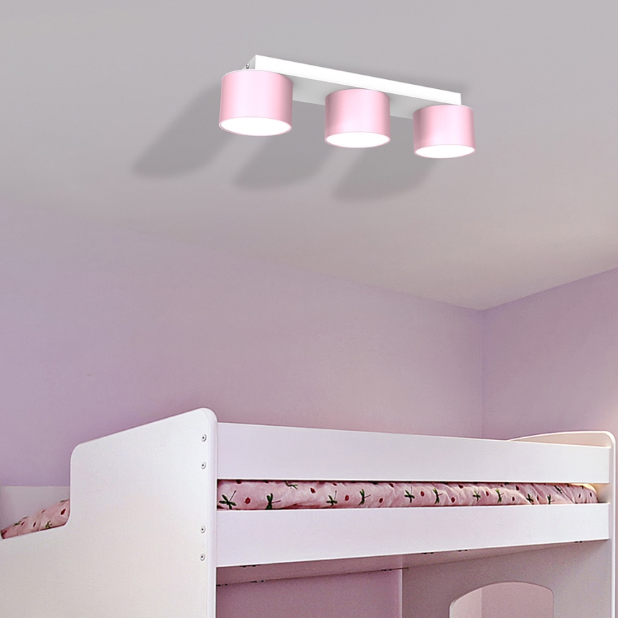 Ceiling light DIXIE 3xGX53/11W/230V pink