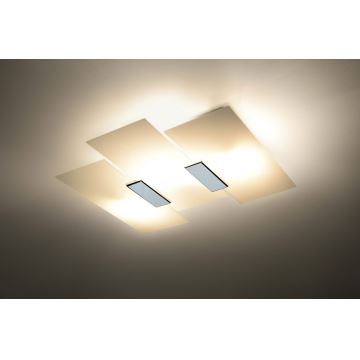 Ceiling light FABIANO 3xE27/60W/230V white/chrome