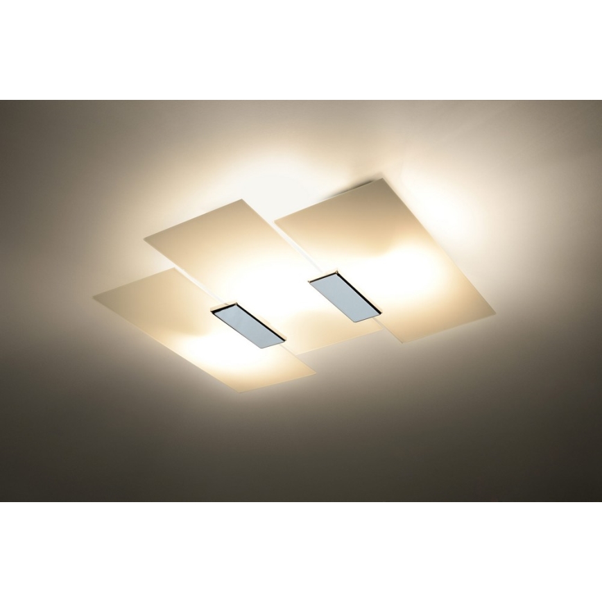 Ceiling light FABIANO 3xE27/60W/230V white/chrome