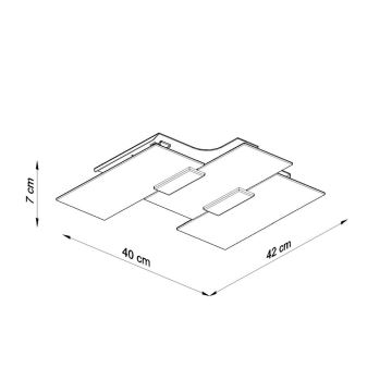 Ceiling light FABIANO 3xE27/60W/230V white/chrome