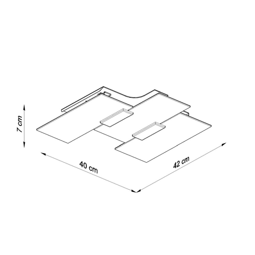 Ceiling light FABIANO 3xE27/60W/230V white/chrome