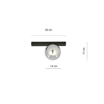 Ceiling light FIT 1xE14/10W/230V black/grey