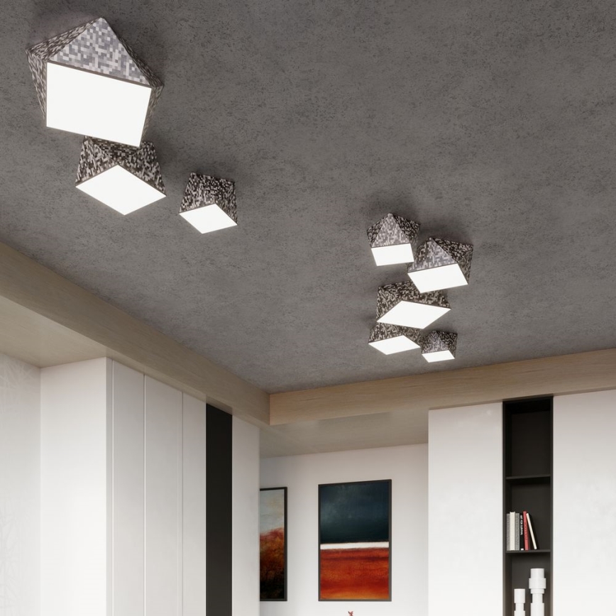 Ceiling light HEXA 2xE27/60W/230V silver