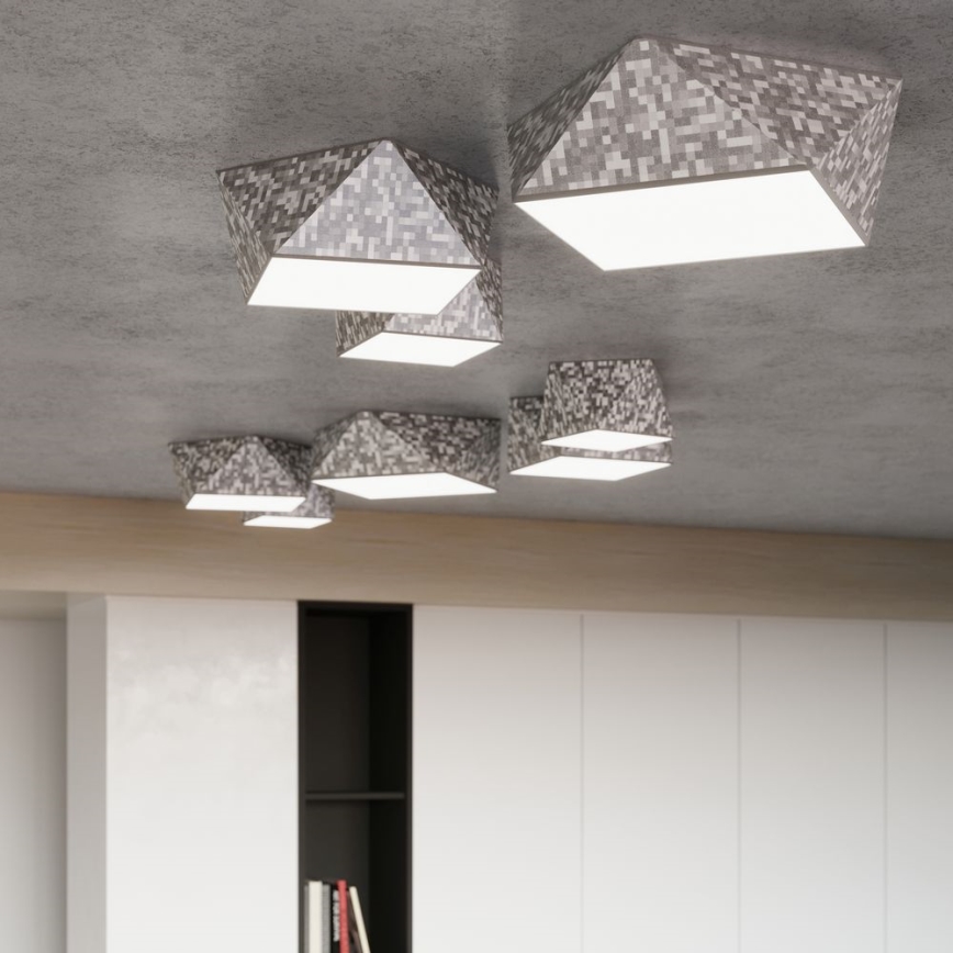 Ceiling light HEXA 2xE27/60W/230V silver