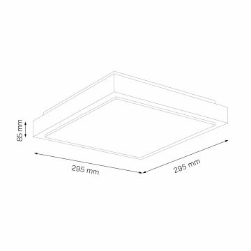 Ceiling light KAZIMIERZ 2xE27/20W/230V 29,5x29,5 cm black