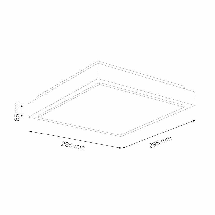 Ceiling light KAZIMIERZ 2xE27/20W/230V 29,5x29,5 cm silver