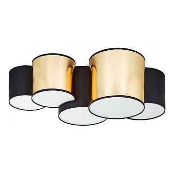 Ceiling light MONA 5xE27/15W/230V black/gold