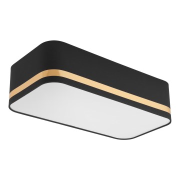 Ceiling light SIRJA SQUARE STRIPE 2xE27/15W/230V black/gold