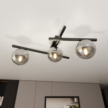 Ceiling light SMART 3xE14/10W/230V black/grey