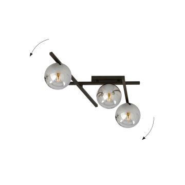 Ceiling light SMART 3xE14/10W/230V black/grey