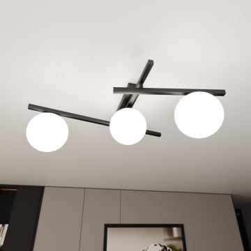 Ceiling light SMART 3xE14/10W/230V black/white