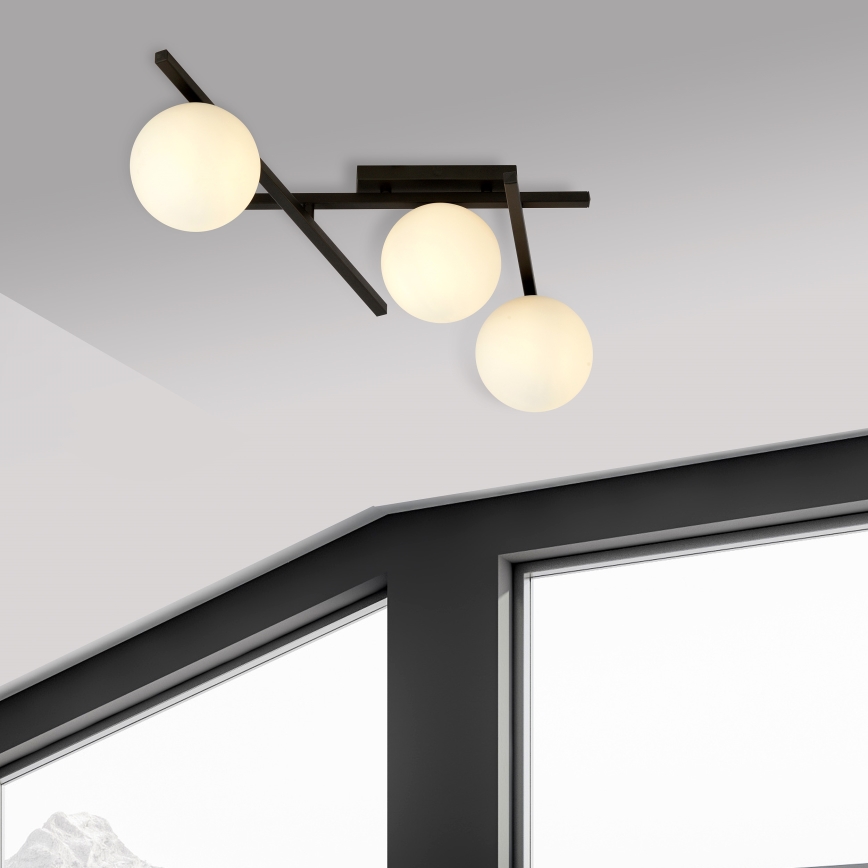 Ceiling light SMART 3xE14/10W/230V black/white