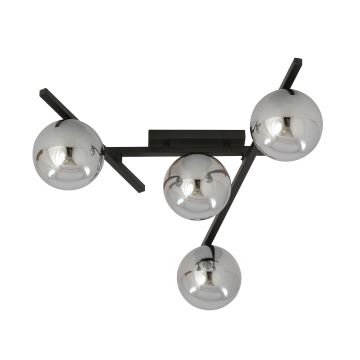 Ceiling light SMART 4xE14/10W/230V black/grey