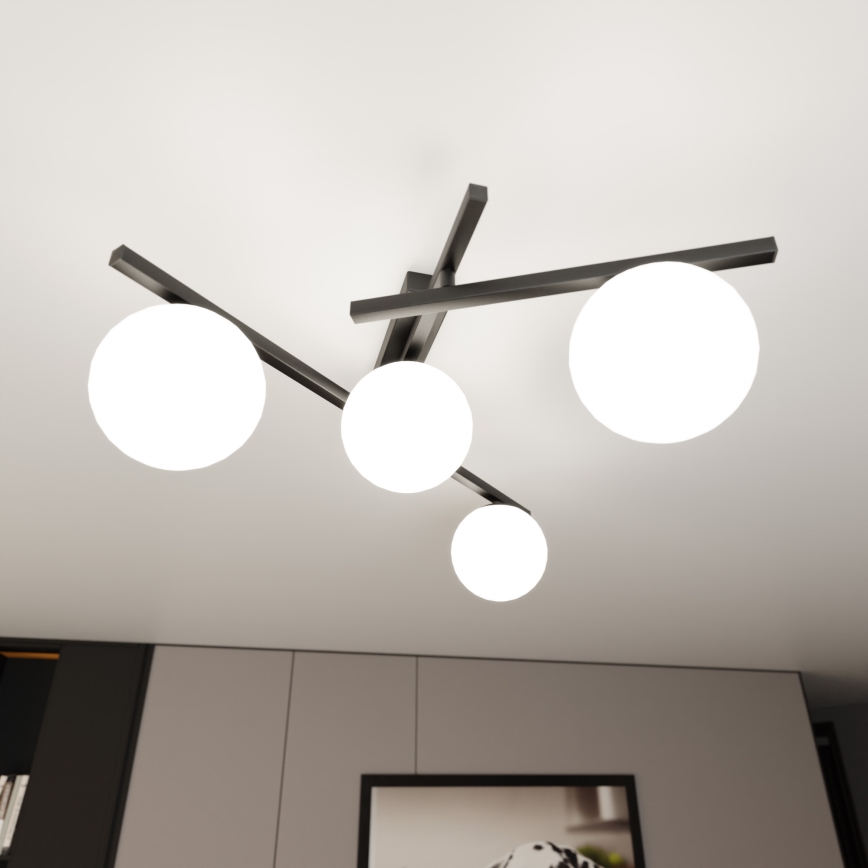 Ceiling light SMART 4xE14/10W/230V black/white