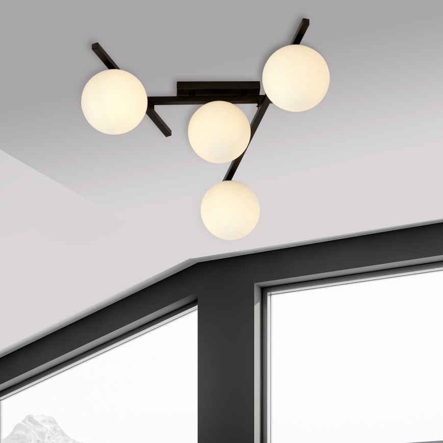 Ceiling light SMART 4xE14/10W/230V black/white