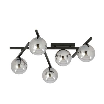 Ceiling light SMART 5xE14/10W/230V black/grey