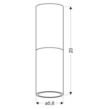 Ceiling light TUBA 1xGU10/15W/230V